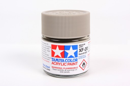 MODELARSKA FARBA AKRYLOWA SZARA MATOWA TAMIYA 23ml XF-20 MEDIUM GREY (MATT)