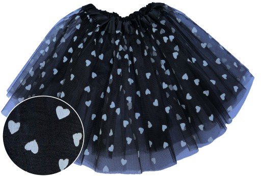 # SPÓDNICZKA TIULOWA SPÓDNICA TUTU 40cm w serduszka