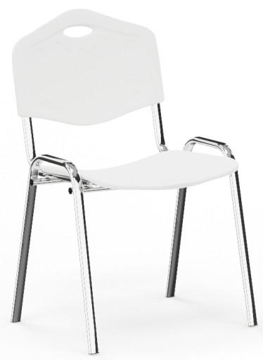 Krzesła konferencyjne Nowy S. ISO Plastic CR BIAŁE