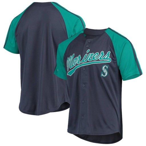 Klasyczna koszulka kardiganowa Seattle Mariners Baseball,