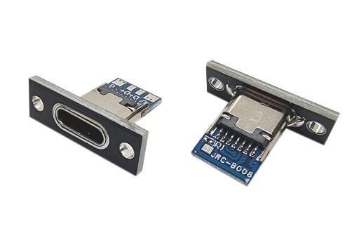 GNIAZDO USB TYP C 2.0 GNIAZDO Z PŁYTKĄ DO OBUDOWY PRZYKRĘCANE