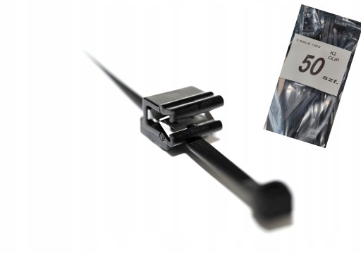 50 x Opaski zaciskowe z mocowaniem kablowe clk3