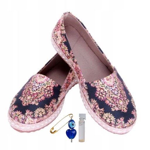 ZJAWISKOWE CZARNE ESPADRYLE DAMSKIE ARABSKIE R.39