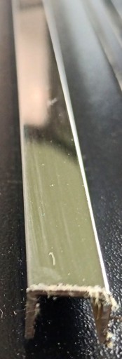 profil U listwa C stal srebro błyszcząca 10mm 2,44
