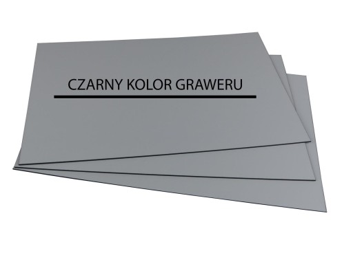 LAMINAT GRAWERSKI BIAŁY - CZARNY LASER CO2 30x60 cm gr. 1,5 mm
