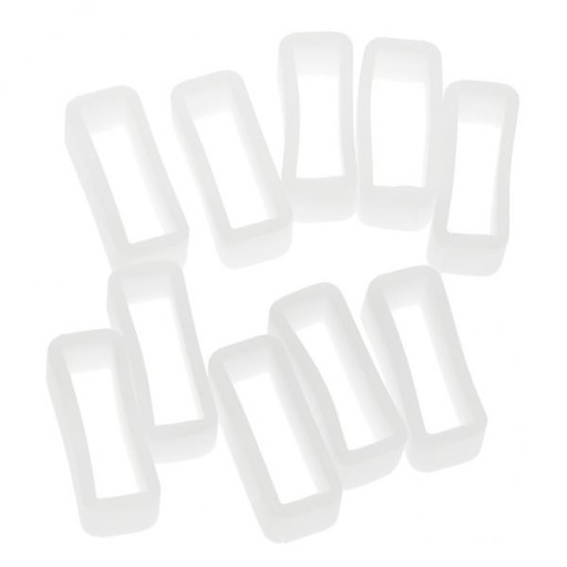 10x10 Pack Rubber Replacement Keeper Loops Watch