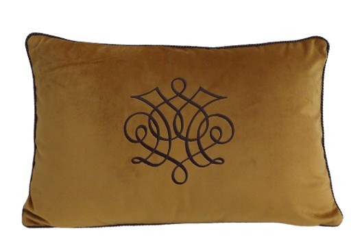 Poszewka monogram Hampton welur haft nowosc