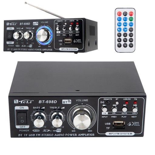 WZMACNIACZ RADIO FM BLUETOOTH AUDIO MP3 AMPLITUNER STEREOFONICZNE HIFI 360W