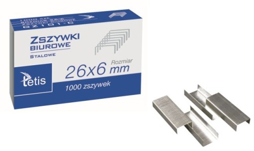 ZSZYWKI BIUROWE 26/6 TETIS GZ-101-C A'1000