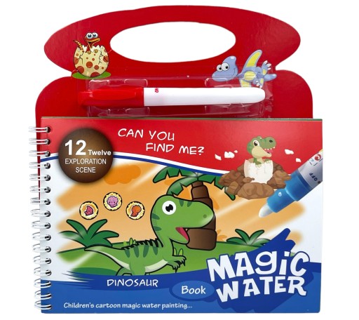 DINOZAURY KOLOROWANKA WODNA MAGICZNY FLAMASTER