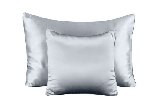 100% Jedwabna Poszewka 50x70 na Poduszka/ę Pościel Silver Light Srebro