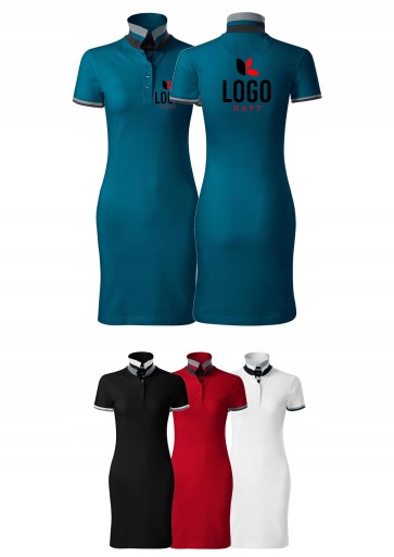 SUKIENKA POLO Z WŁASNYM HAFTEM NADRUKIEM LOGO