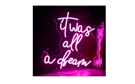 Neon IT WAS ALL A DREAM 40 x 30 cm