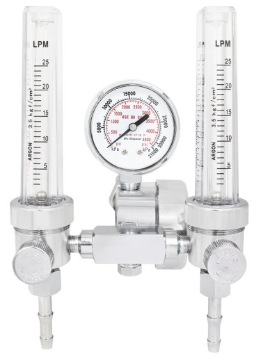 Reduktor butlowy dwa rotametry gaz CO2 i ARGON