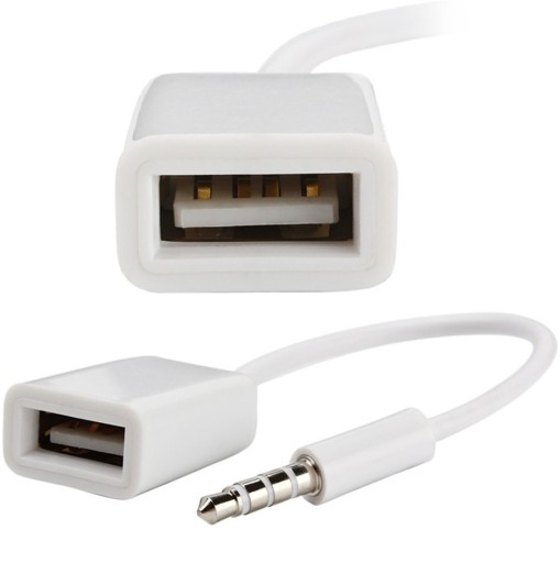 ADAPTER AUX MINI JACK 3.5MM USB 4 PIN