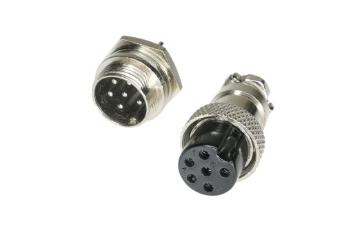 ZŁĄCZE GX16-6 WTYK+GNIAZDO 6 PIN