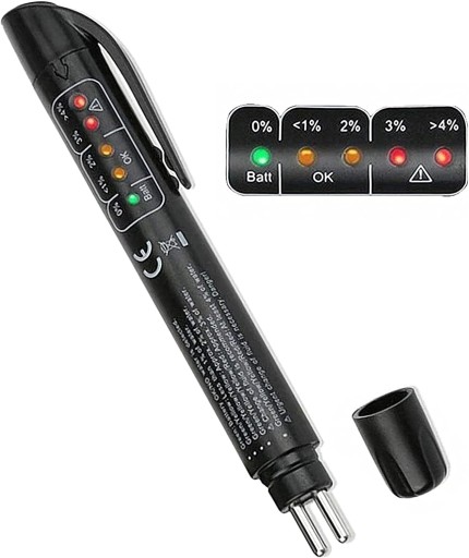 TESTER MIERNIK PŁYNU HAMULCOWEGO 5-DIODOWY LED