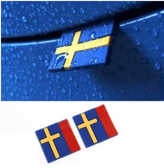 VOLVO POLESTAR R DESIGN FLAGA SZWECJI EMBLEMAT