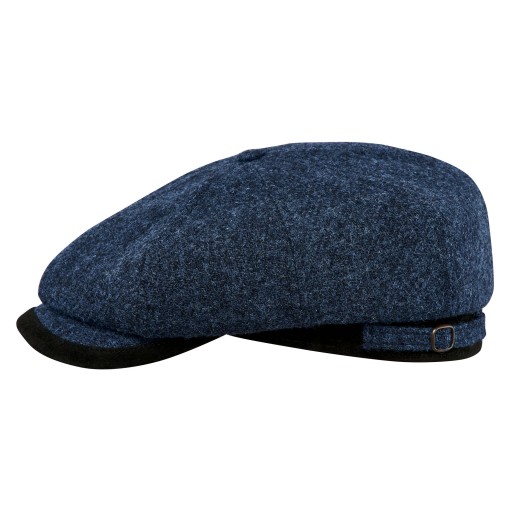CZAPKA MALONE NIEBIESKI KASZKIET HARRIS TWEED 58CM