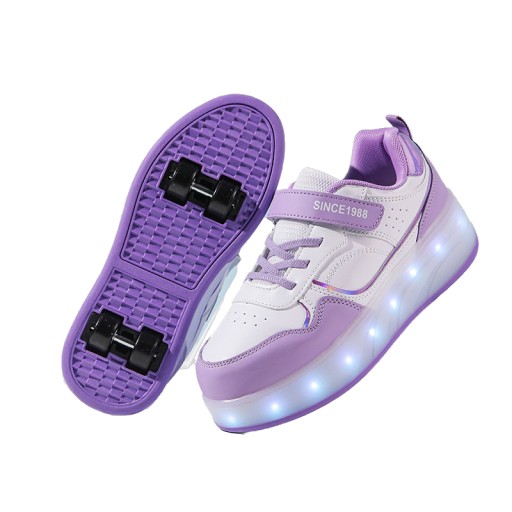 NOWY SWIECACE BUTOROLKI BUTY Z ROLKAMI LED ROLKI WROTKI R.29-40