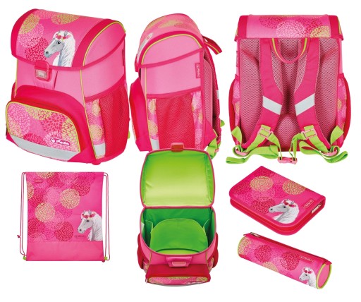 Ergonomiczny Tornister Loop Plus Bloomy Horse Konik Koń zestaw 4w1 HERLITZ