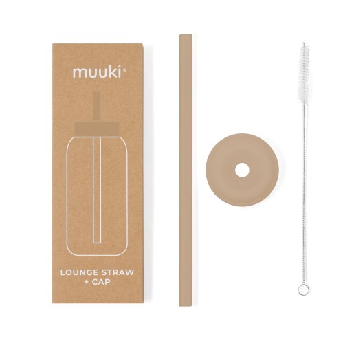 MUUKI słomka do butelek Lounge Straw+CAP MILK COFFEE 720 ml