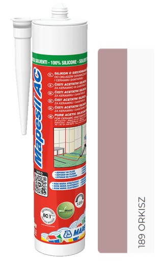 Silikon MAPEI Mapesil AC 189 ORKISZ sanitarny 310ml