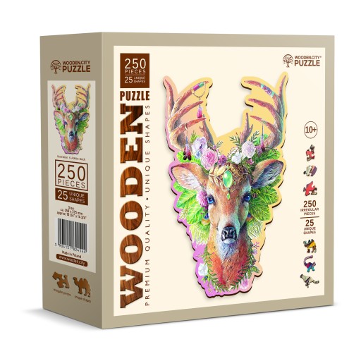 Puzzle Drewniane Jeleń 250 elementów Wooden City