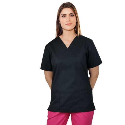 Bluza chirurgiczna damska medyczna CZARNA r. L
