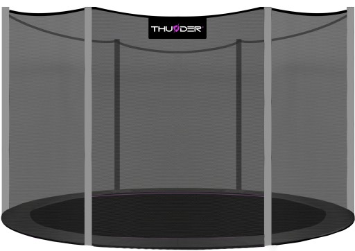 ZEWNĘTRZNA SIATKA TRAMPOLINY OCHRONA 8FT 6 SŁUPKÓW