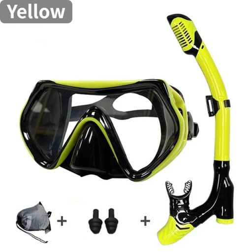 Żółta maska snorkelSnorkel maska do nurkowania maska do snorkelingu i fajk