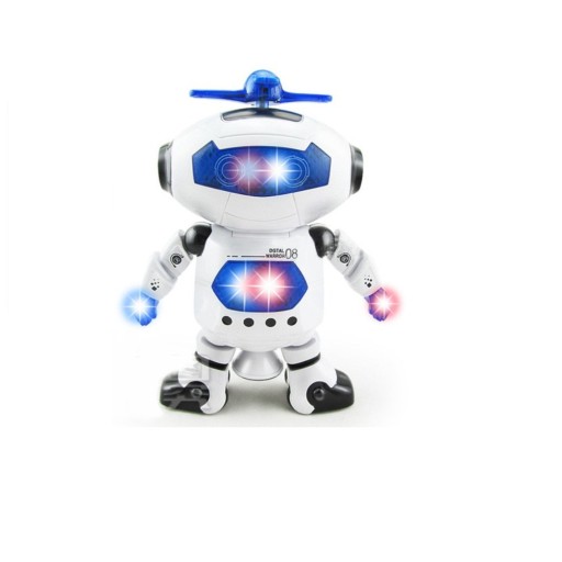 ROBOT TAŃCZY ŚWIECI LED ŚPIEWA 360