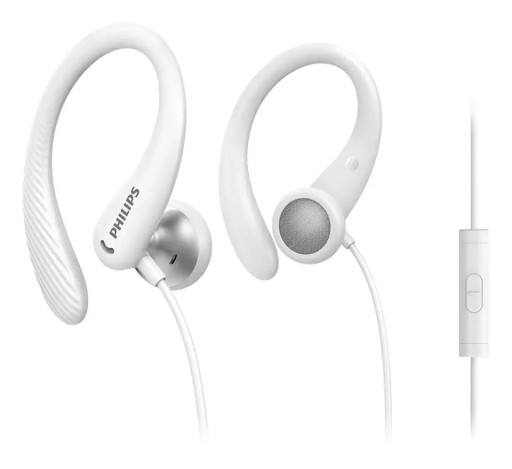 Philips Sportowe słuchawki przewodowe z mikrofonem TAA1105WT Białe