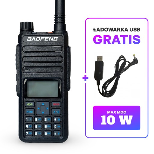 Krótkofalówka Baofeng BF-H6 10W 2200mAh – Moc, Skaner, PMR446, USB Gratis