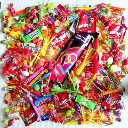 Zestaw do piniaty HARIBO, MAOAM, ZABAWKI 1,5kg!