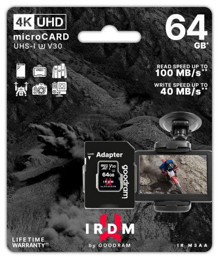 GOODRAM IRDM 64 GB micro SD XC UHS U3 V30 100MBs