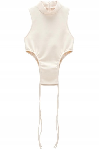 Zara ehx BODY KREMOWE STÓJKA XXJ S