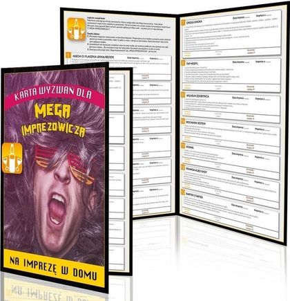 Karta wyzwań dla mega imprezowicza w domu /