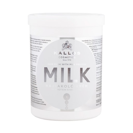 KALLOS KJMN Maska Milk mleczna, 1000 ml