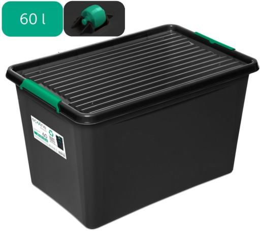 PUDEŁKO ORGANIZER POJEMNIK PLASTIKOWY Z POKRYWĄ 60 L ecoline