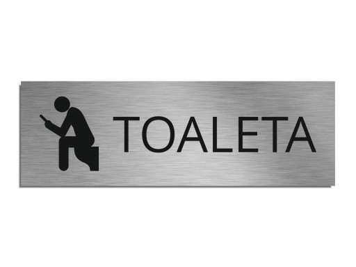 Tabliczka na drzwi TOALETA męska WC 5x15cm