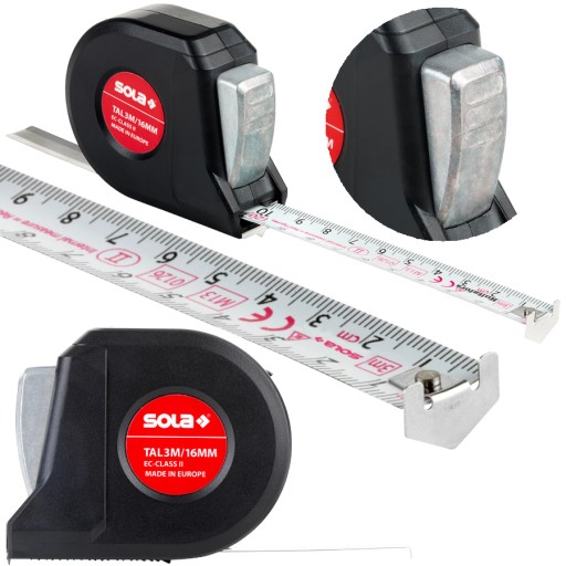 Miara zwijana 3m / 16mm SOLA TALMETER taśma stal