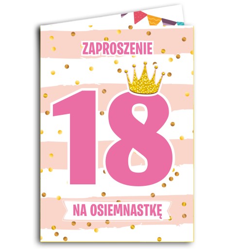 ZAPROSZENIA na 18 Osiemnastkę Urodziny + KOPERTA