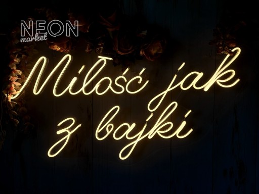 Miłość jak z bajki napis LEDOWY LED Neon LEDON