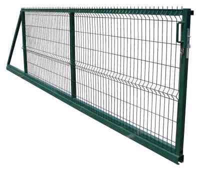 Brama panelowa przesuwna wjazdowa panel 3D 4m x 1,43m ZIELONY