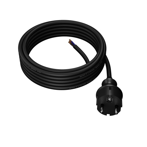 Przewód z wtyczką czarny 3 m 2 x 1,5 mm2 AWTOOLS