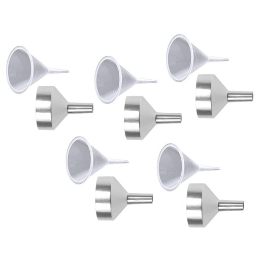 10pcs Metal Mini Small Funnel Set with