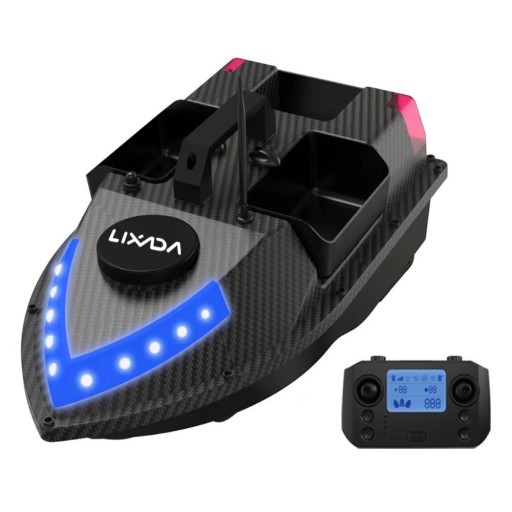 GPS ŁÓDKA ZANĘTOWA D020 600M 99 PUNKTÓW GPS WZÓR WŁÓKNA WĘGLOWEGO 5200mah