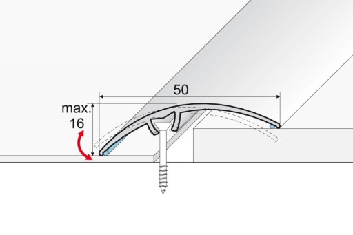 Listwa Effector A65 50 mm 93 cm dąb