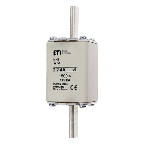 Bezpiecznik wkładka gL/gG 224A 500VAC NH1/WT-1 zwłoczny (cena za 3 sztuki)